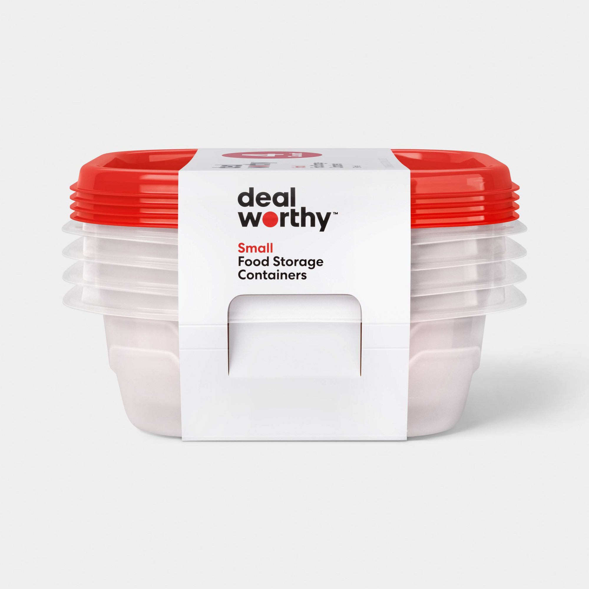 4ct Small Square Food Storage  - Meal Prep Box recension och pris