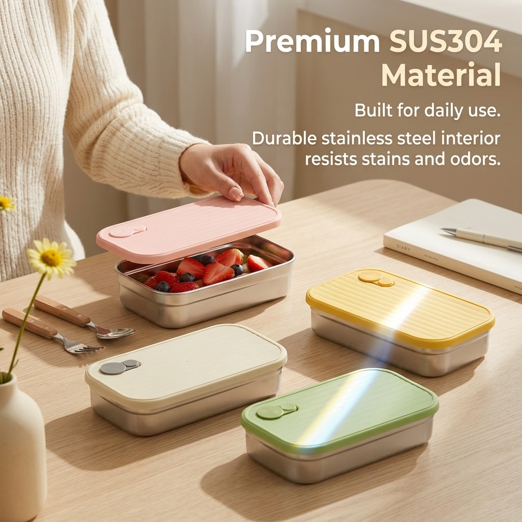 Stainless Steel Bento Box Meta - Meal Prep Box recension och pris
