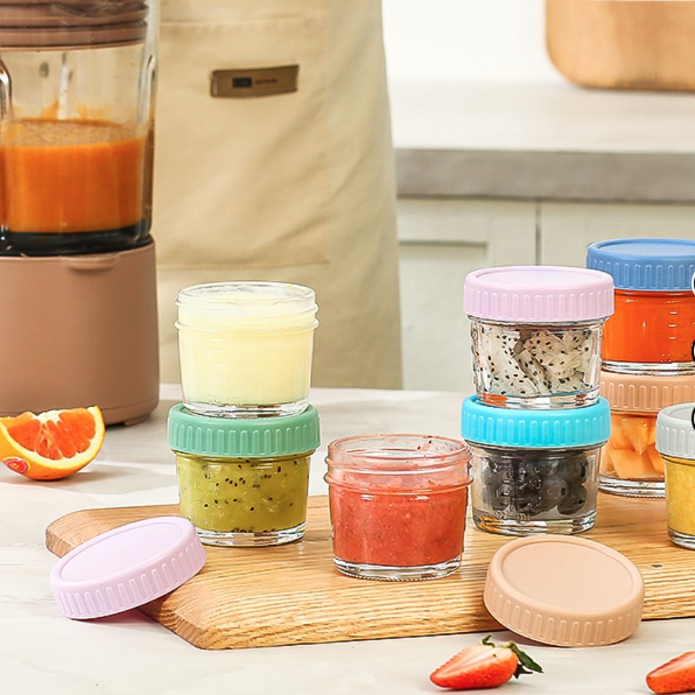 6pcs Mason Jar Glass Baby Food - Sauce Dipping Cup recension och pris