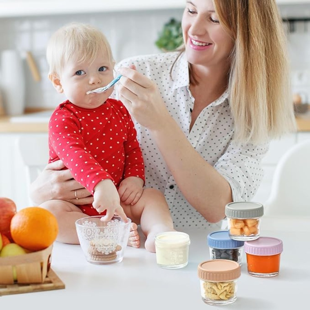 6pcs Mason Jar Glass Baby Food - Sauce Dipping Cup recension och pris