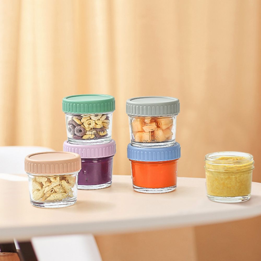 6pcs Glass Baby Food Jar Reusa - Sauce Dipping Cup recension och pris