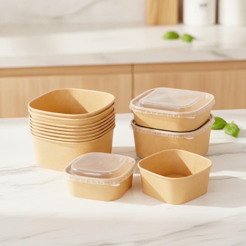@*Disposable Square Kraft Pape - Meal Prep Delivery recension och pris