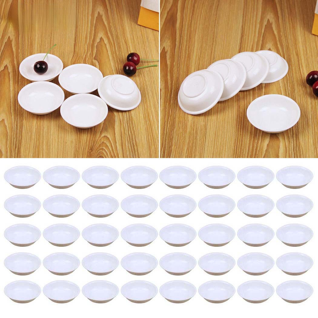 5pcs White Plastic Sauce Dishe - Sauce Dipping Cup recension och pris