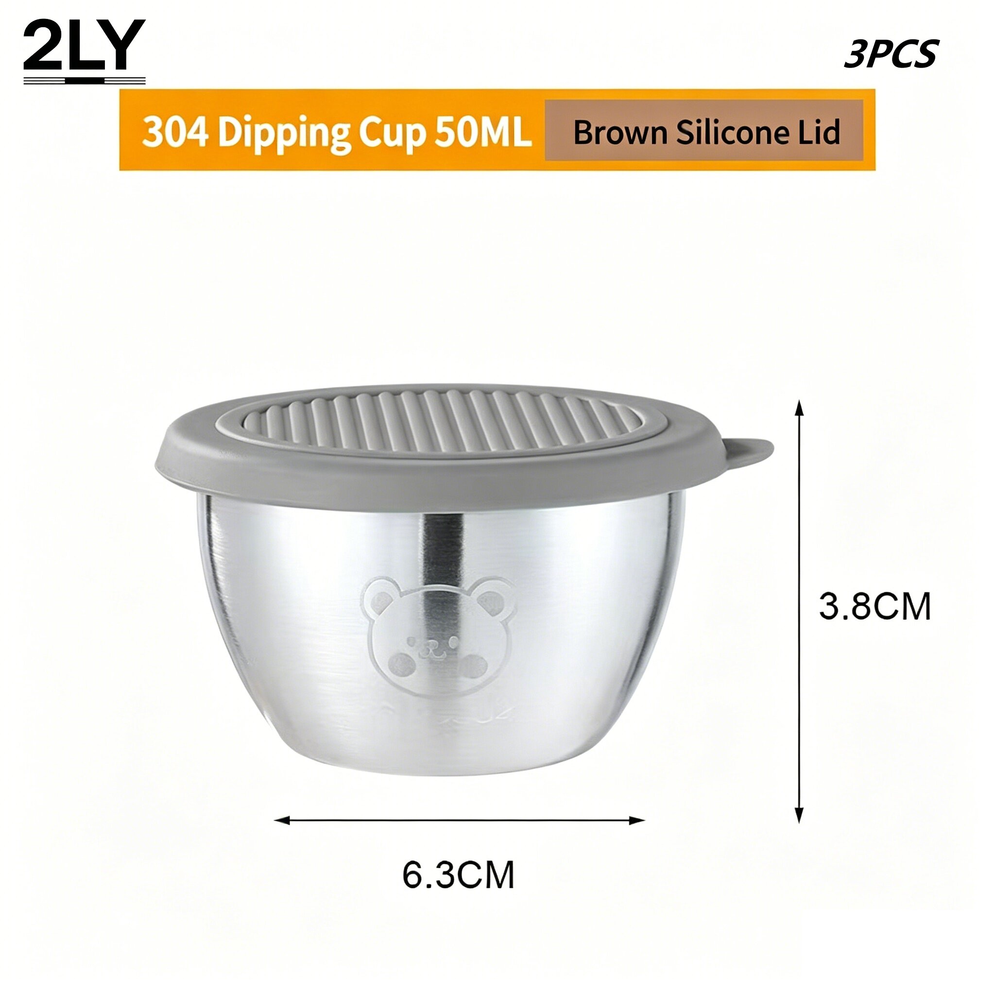 3Pcs 304 Stainless Steel Sauce - Sauce Dipping Cup recension och pris