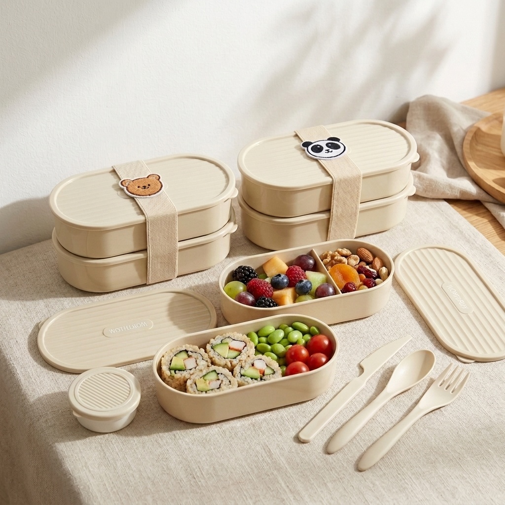 Double Layer Oval Lunch Box Wi - Meal Prep Box recension och pris